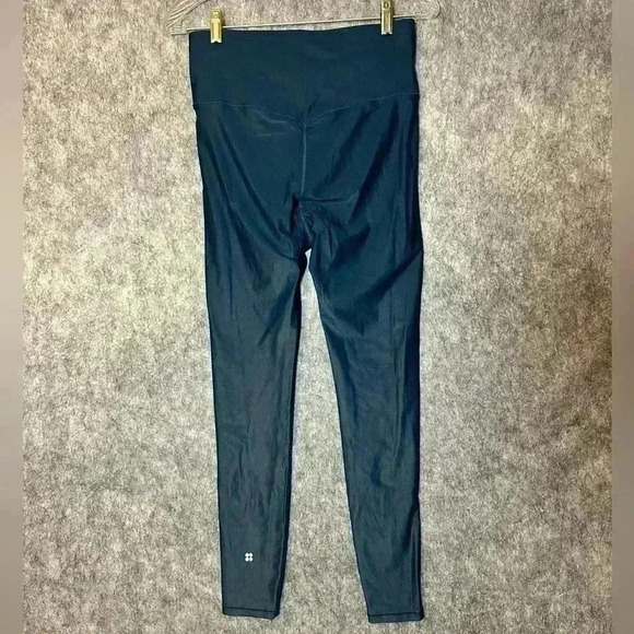 Sweaty Betty Full Length Blue Shimmer Leggings - Medium - Picture 3 of 6